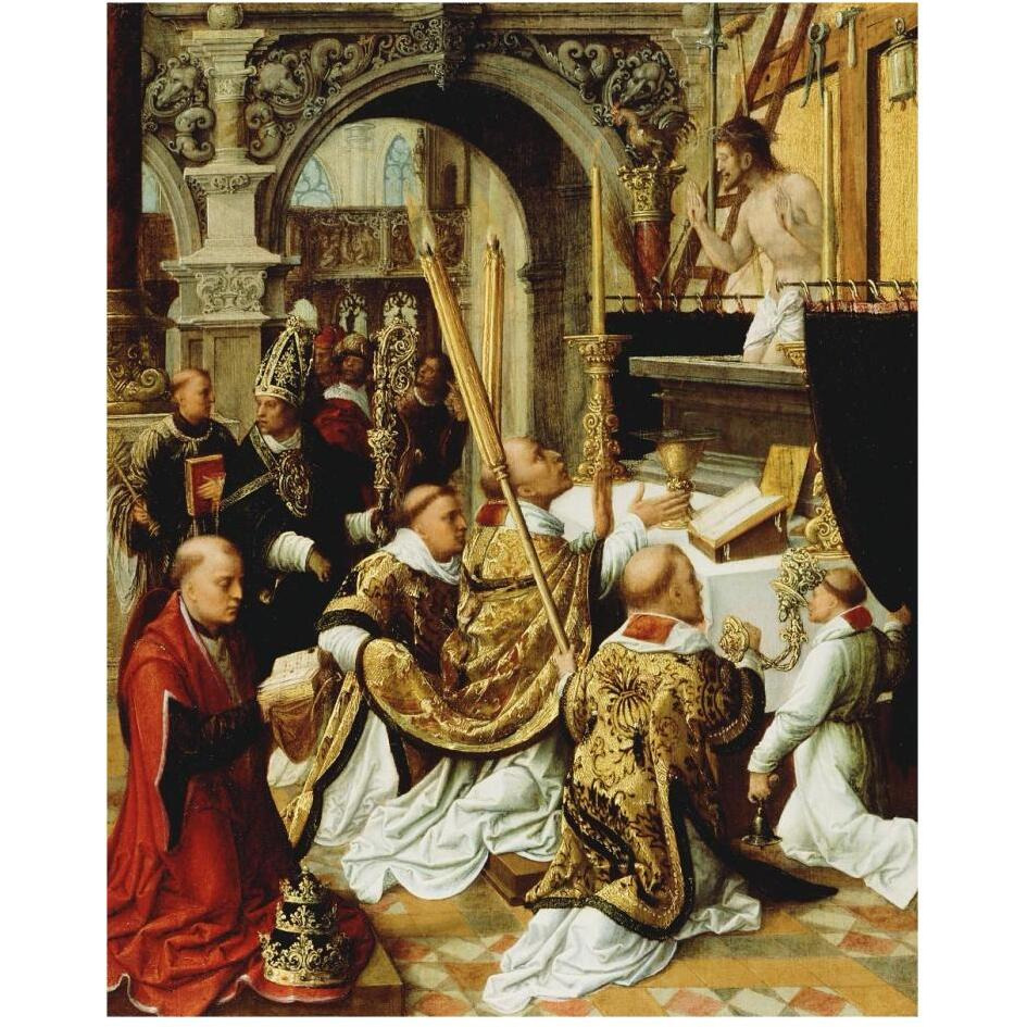 The Mass of Saint Gregory the Great-Paper Art-24&quotx30"