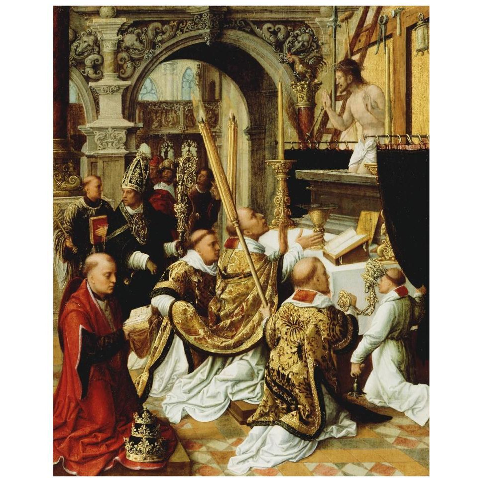The Mass of Saint Gregory the Great-Paper Art-30&quotx37"