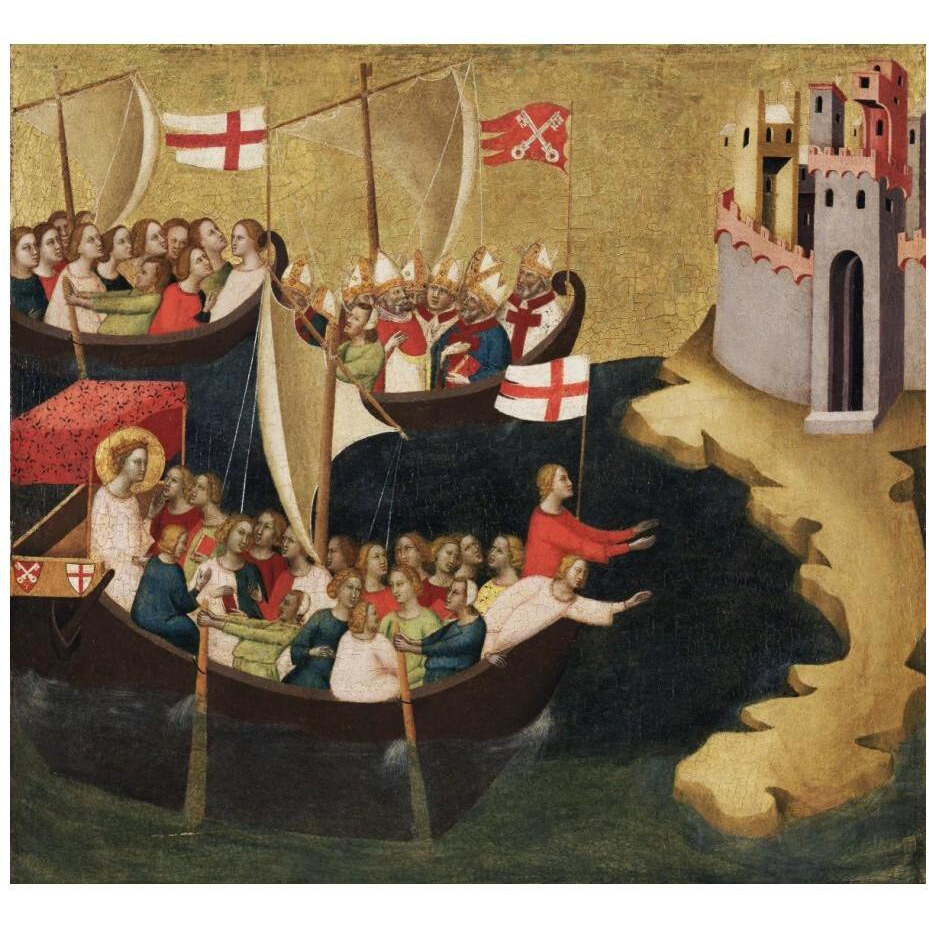 Arrival of Saint Ursula at Cologne-Paper Art-24&quotx22"