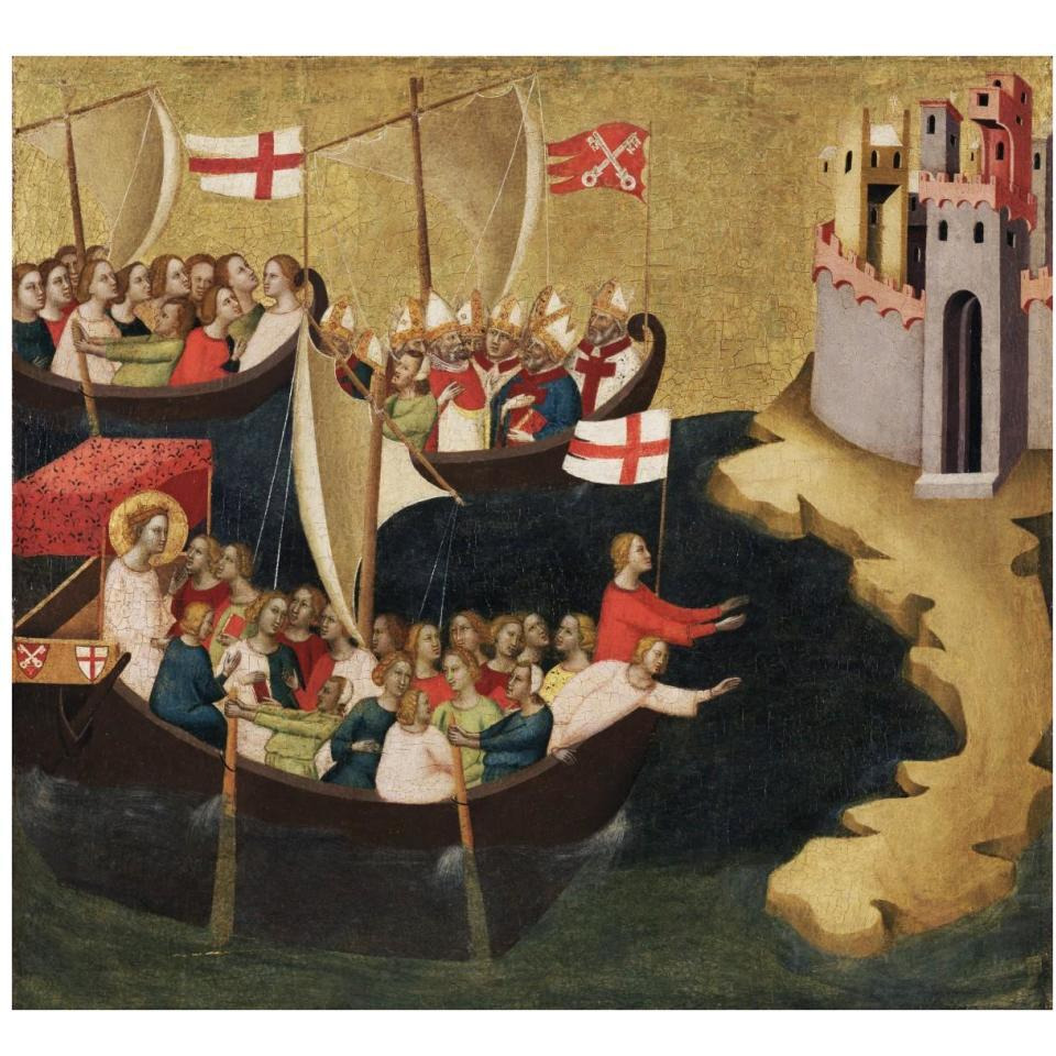 Arrival of Saint Ursula at Cologne-Paper Art-38&quotx35"