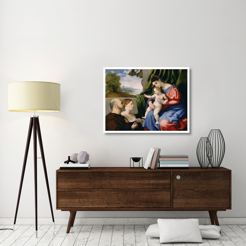 Madonna and Child with Two Donors-Paper Art-42&quotx32"