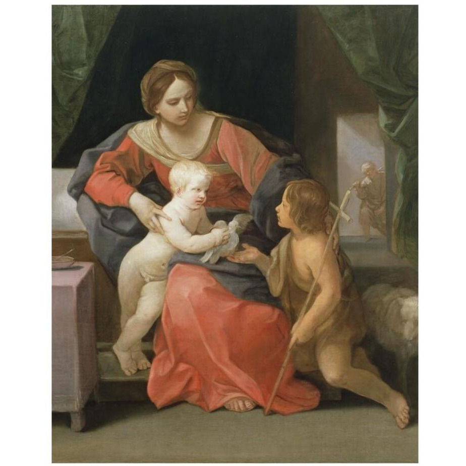 Virgin and Child with Saint John the Baptist-Paper Art-18&quotx22"