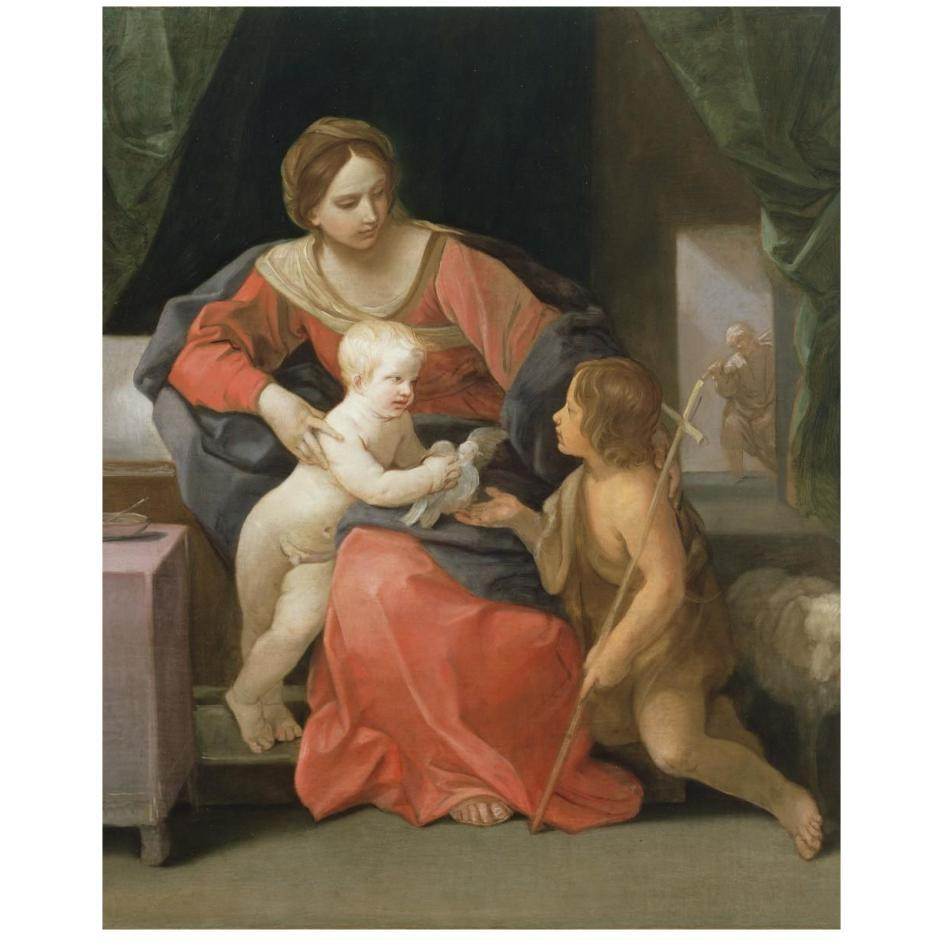 Virgin and Child with Saint John the Baptist-Paper Art-22&quotx26"