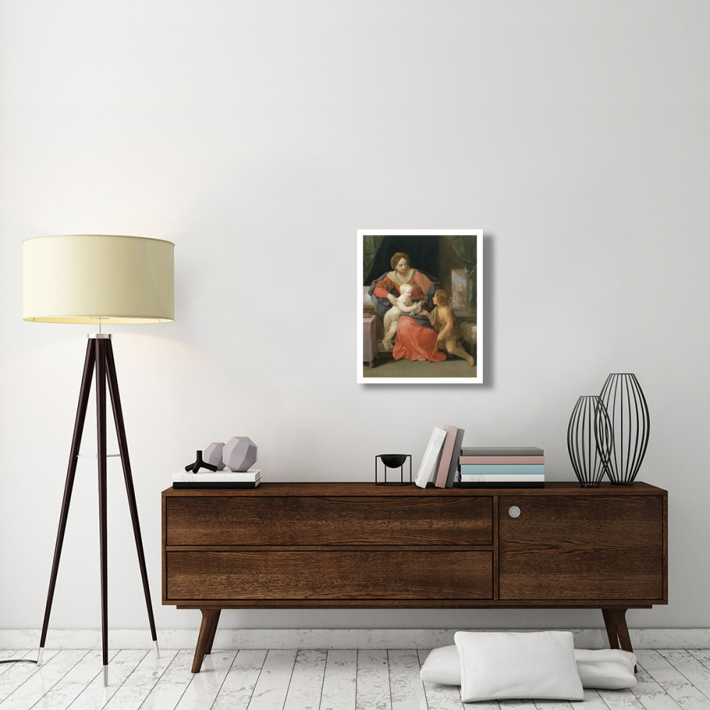Virgin and Child with Saint John the Baptist-Paper Art-22&quotx26"