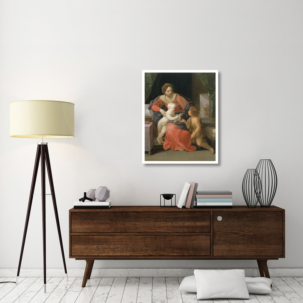 Virgin and Child with Saint John the Baptist-Paper Art-30&quotx37"