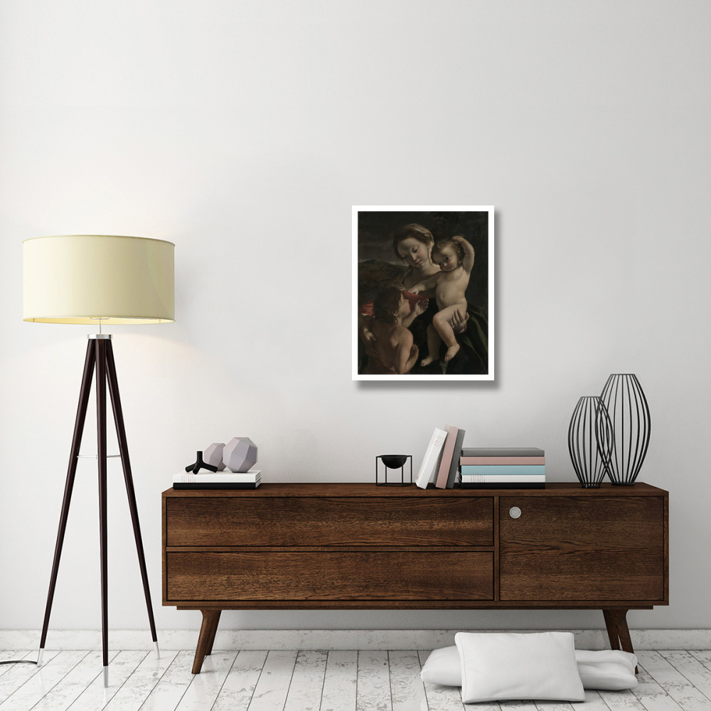Madonna and Child with the Infant Saint John the Baptist-Paper Art-24&quotx30"