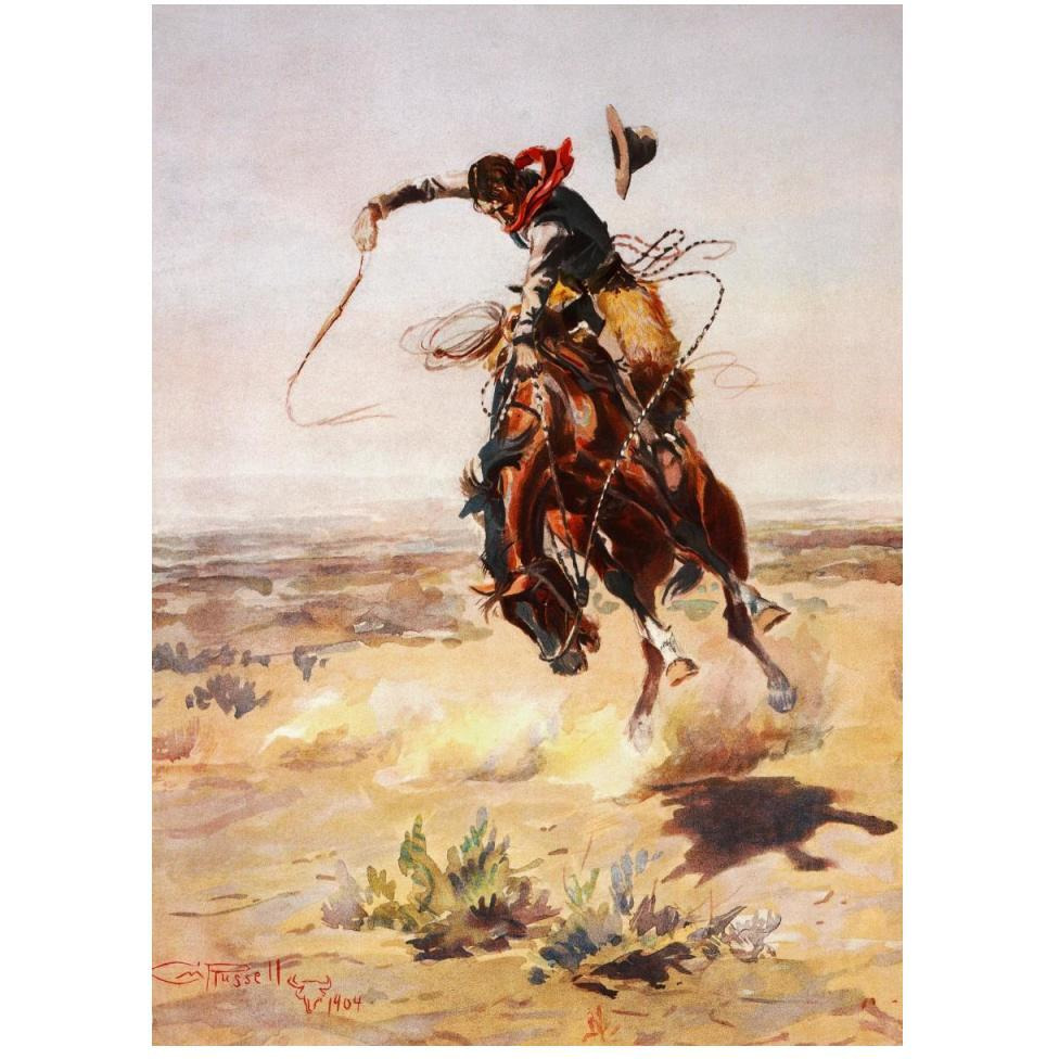 A Bad Hoss, 1904-Paper Art-38&quotx50"