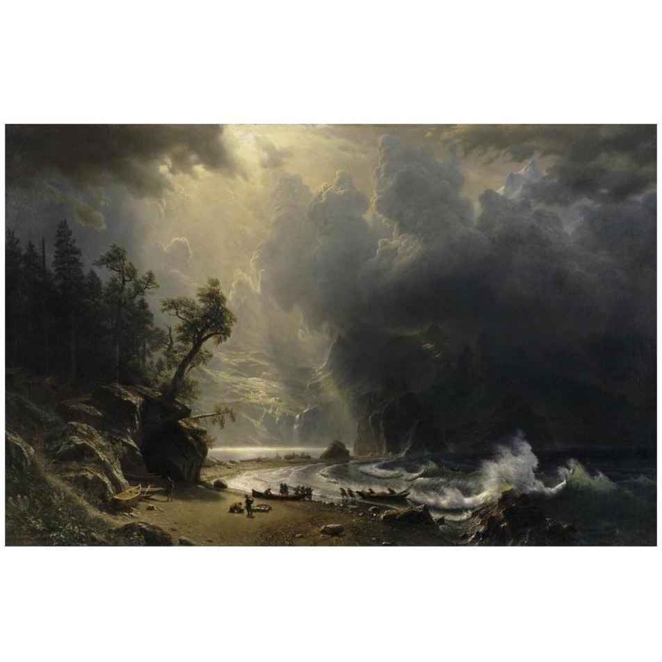 Puget Sound of the Pacific Coast, 1870-Paper Art-32&quotx22"