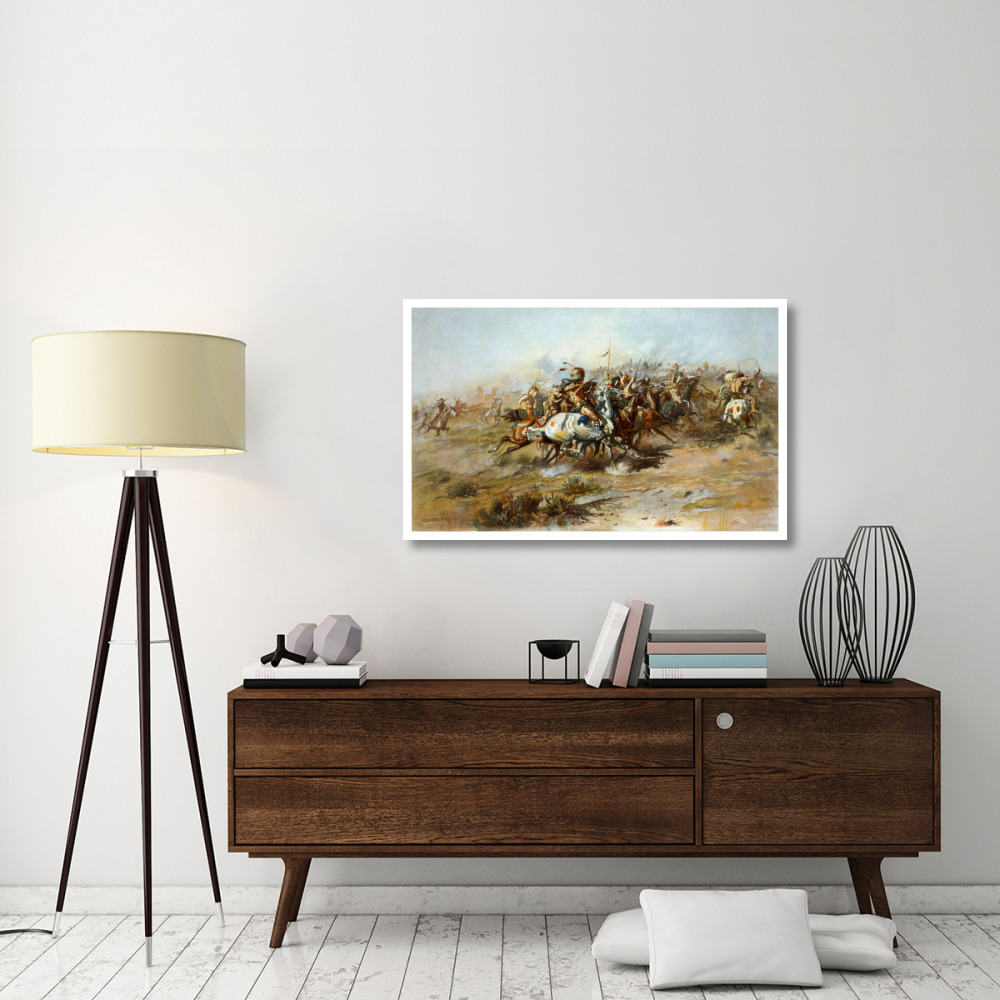The Custer Fight, 1903-Paper Art-46&quotx29"