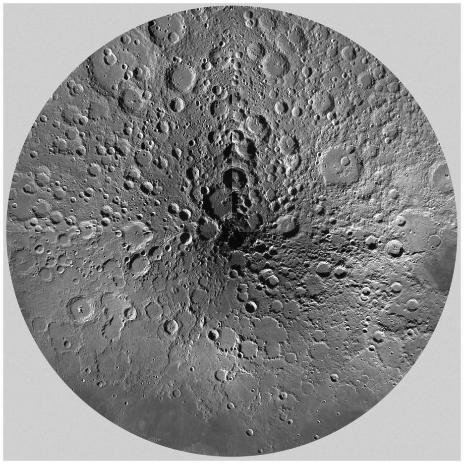 Unmarked Map of the Moon, North Pole-Paper Art-26&quotx26"