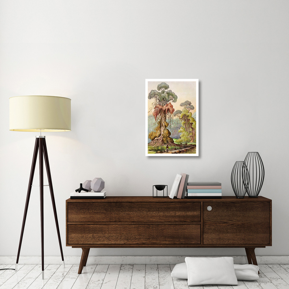 Lianen-M_ntel an S_ulenb_umen Hochland von Ceylon-Paper Art-22&quotx32"
