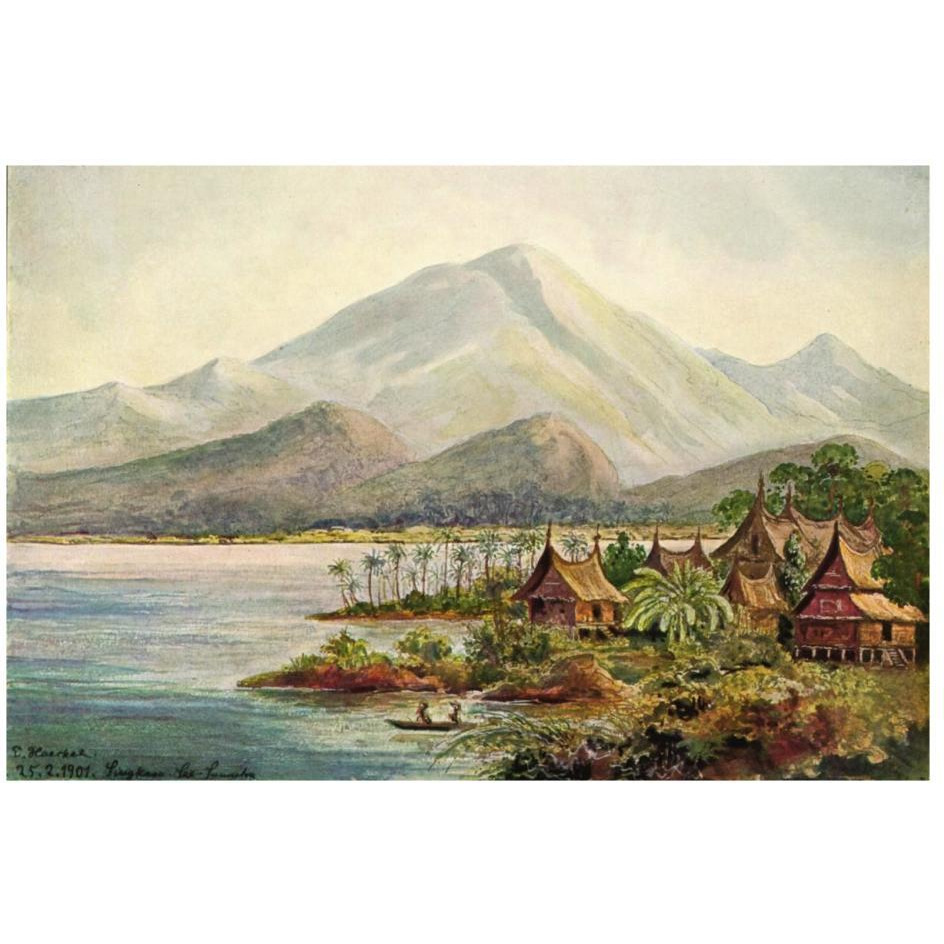 Singkara-See, Padanger Hochland, Sumatra-Paper Art-26&quotx18"
