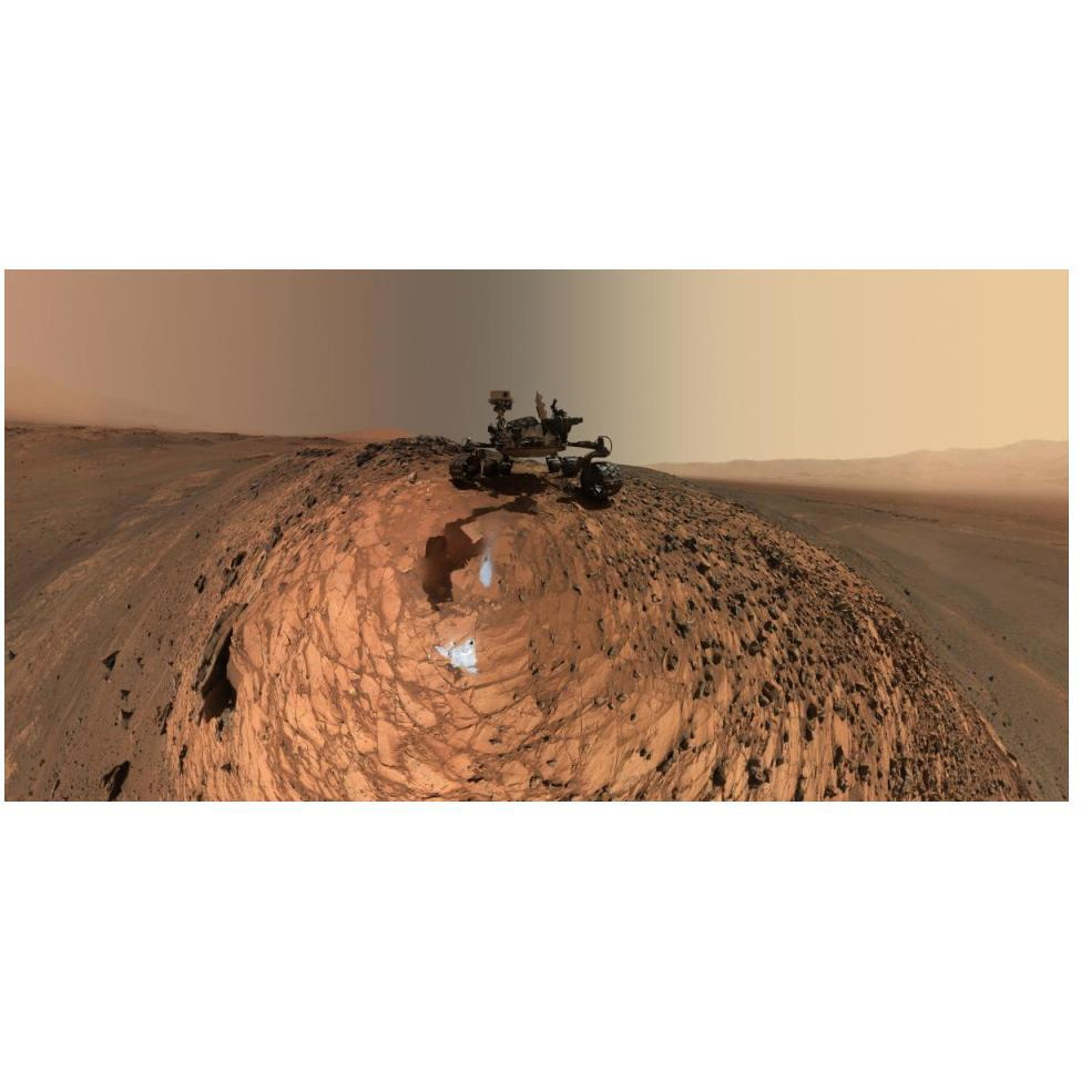 Curiosity Self-Portrait at Buckskin Drilling Site on Mount Sharp-Paper Art-50&quotx26"