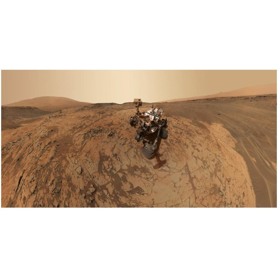 Curiosity Self-Portrait at Mojave Site on Mount Sharp-Paper Art-50&quotx26"