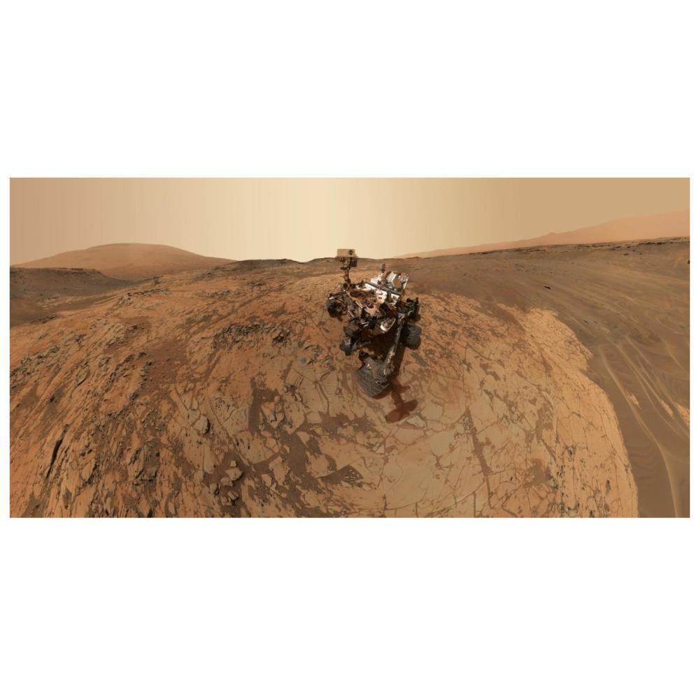 Curiosity Self-Portrait at Mojave Site on Mount Sharp-Paper Art-74&quotx38"