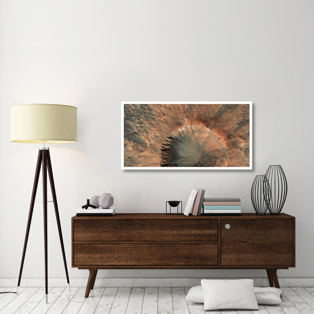 Mars HiRISE  -  Crater near Sirenum Fossae-Paper Art-50&quotx26"