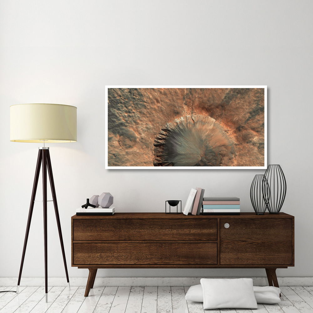 Mars HiRISE  -  Crater near Sirenum Fossae-Paper Art-62&quotx32"