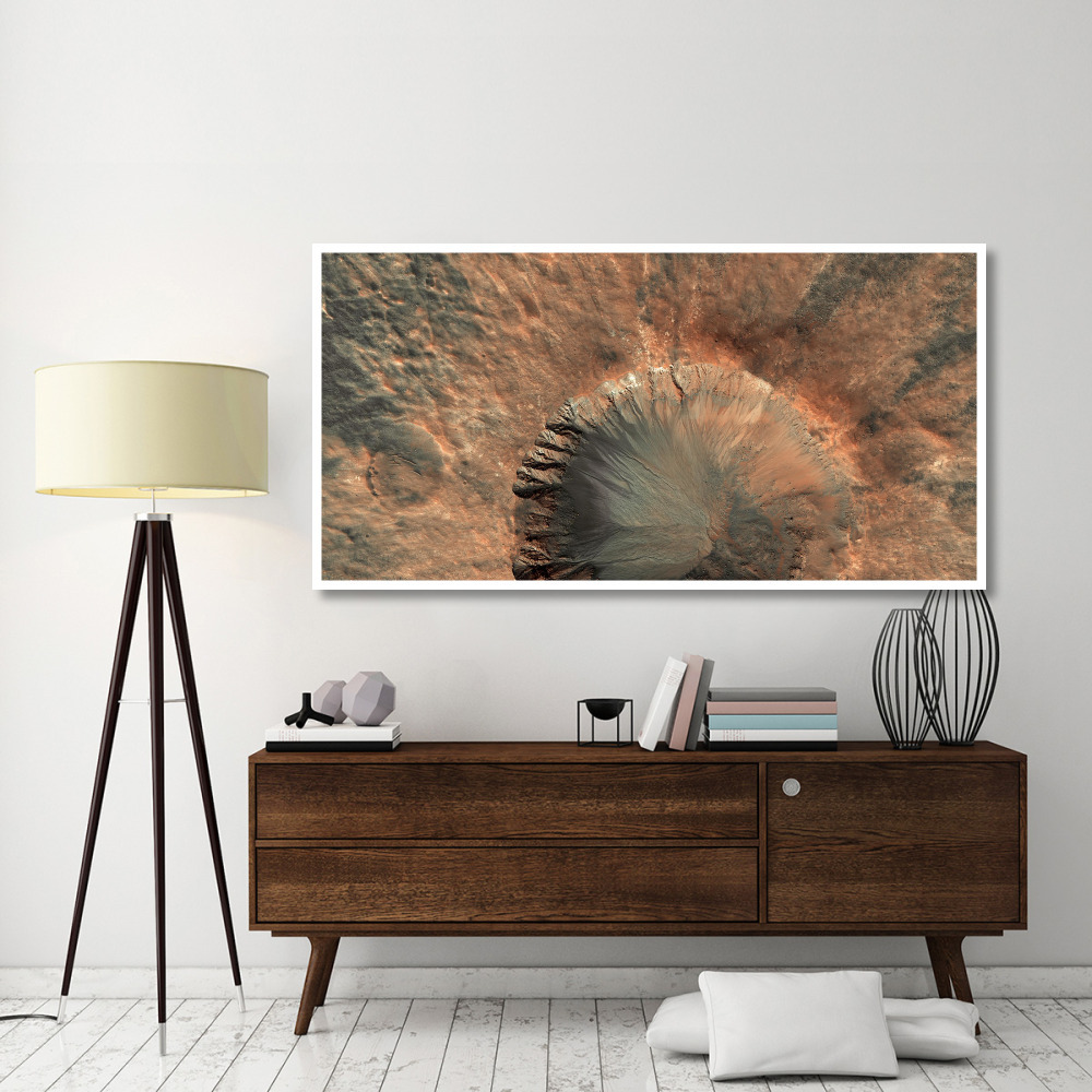 Mars HiRISE  -  Crater near Sirenum Fossae-Paper Art-74&quotx38"