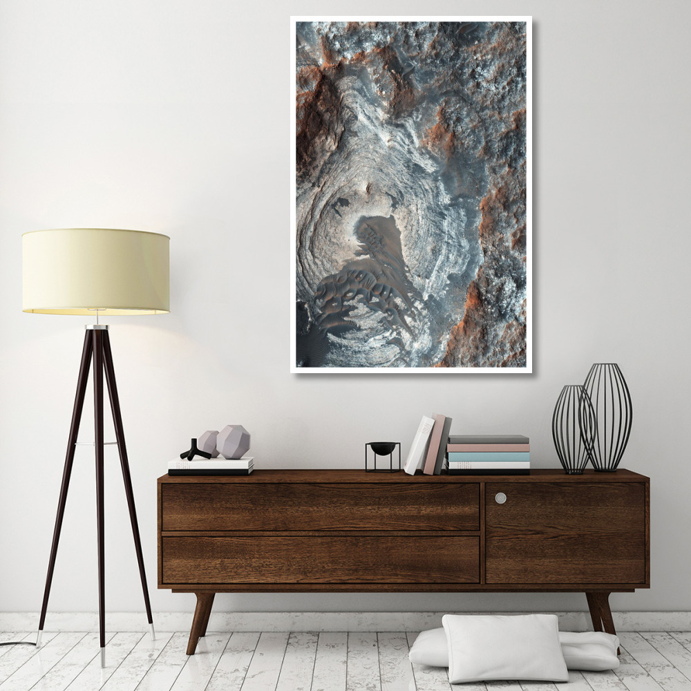 Mars HiRISE  -  Surface Layers and Dark Dunes-Paper Art-42&quotx62"