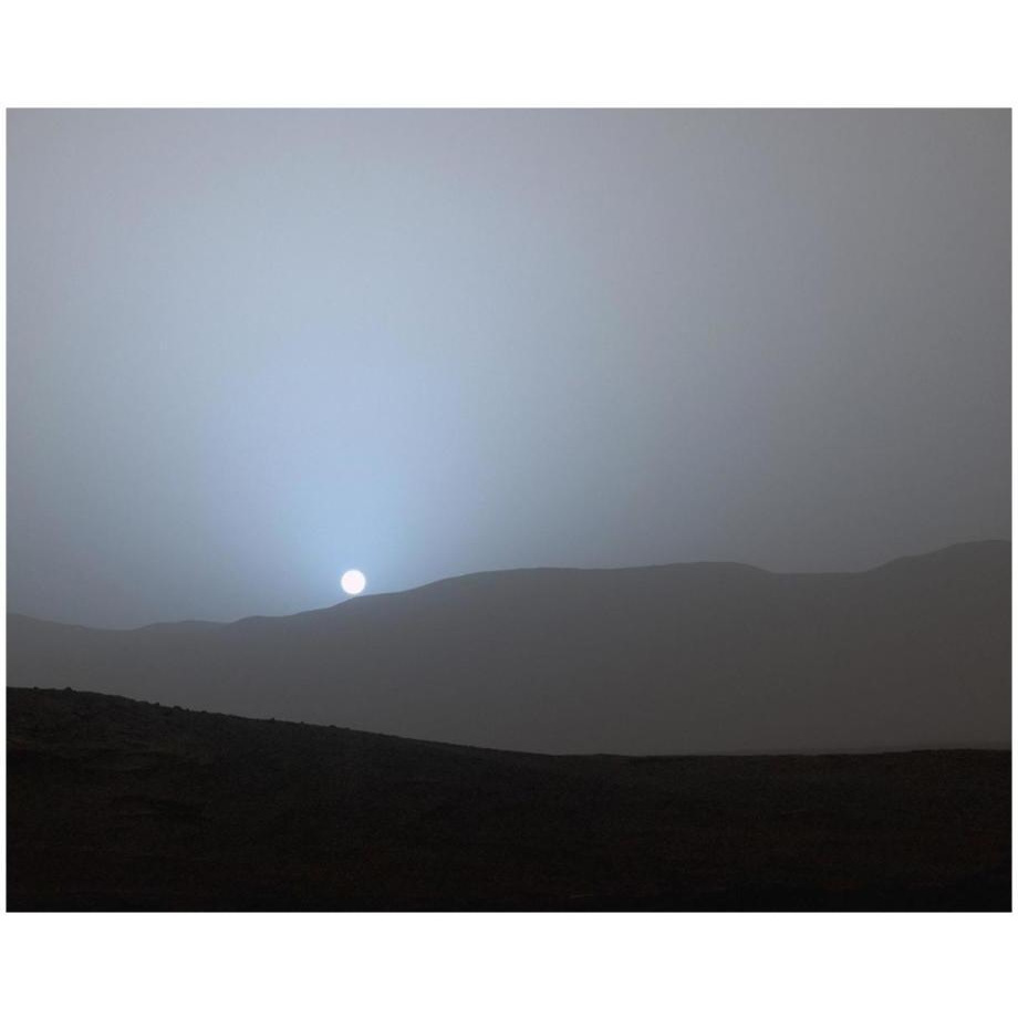 Martian Sunset in Gale Crater, April 15, 2015-Paper Art-22&quotx18"