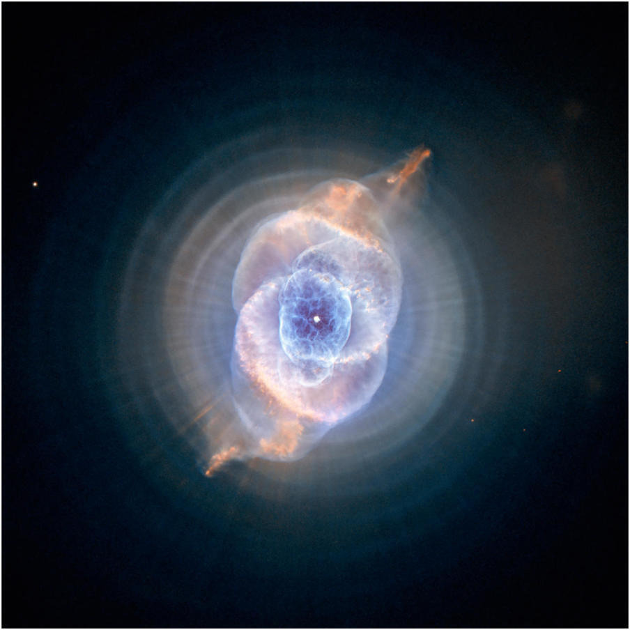 Cat's Eye Nebula, NGC 6543, May 4 2002-Paper Art-20&quotx20"