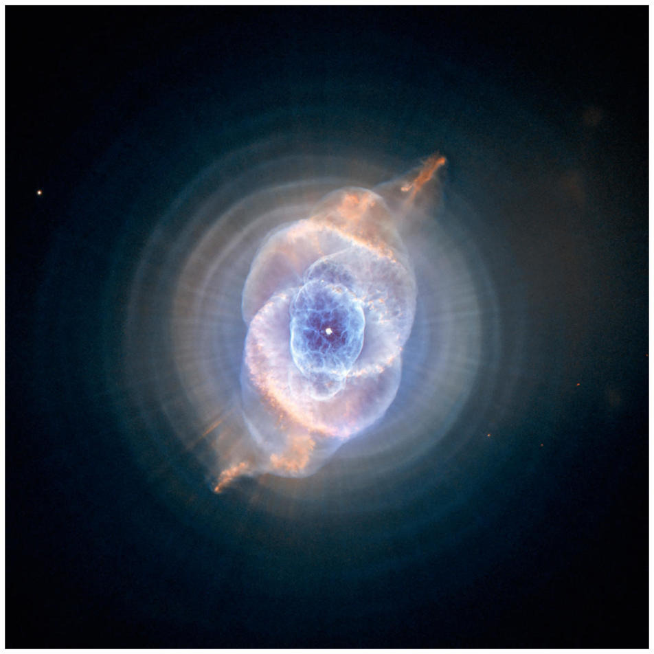 Cat's Eye Nebula, NGC 6543, May 4 2002-Paper Art-32&quotx32"