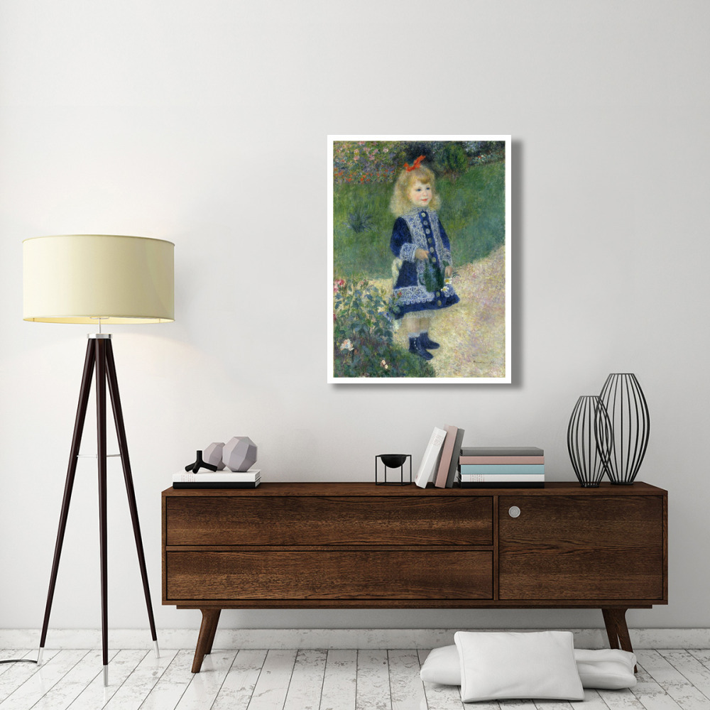 A Girl with a Watering Can, 1876-Paper Art-32&quotx42"