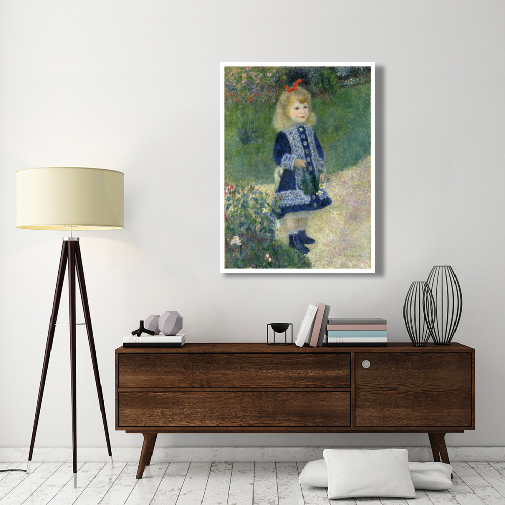 A Girl with a Watering Can, 1876-Paper Art-38&quotx50"