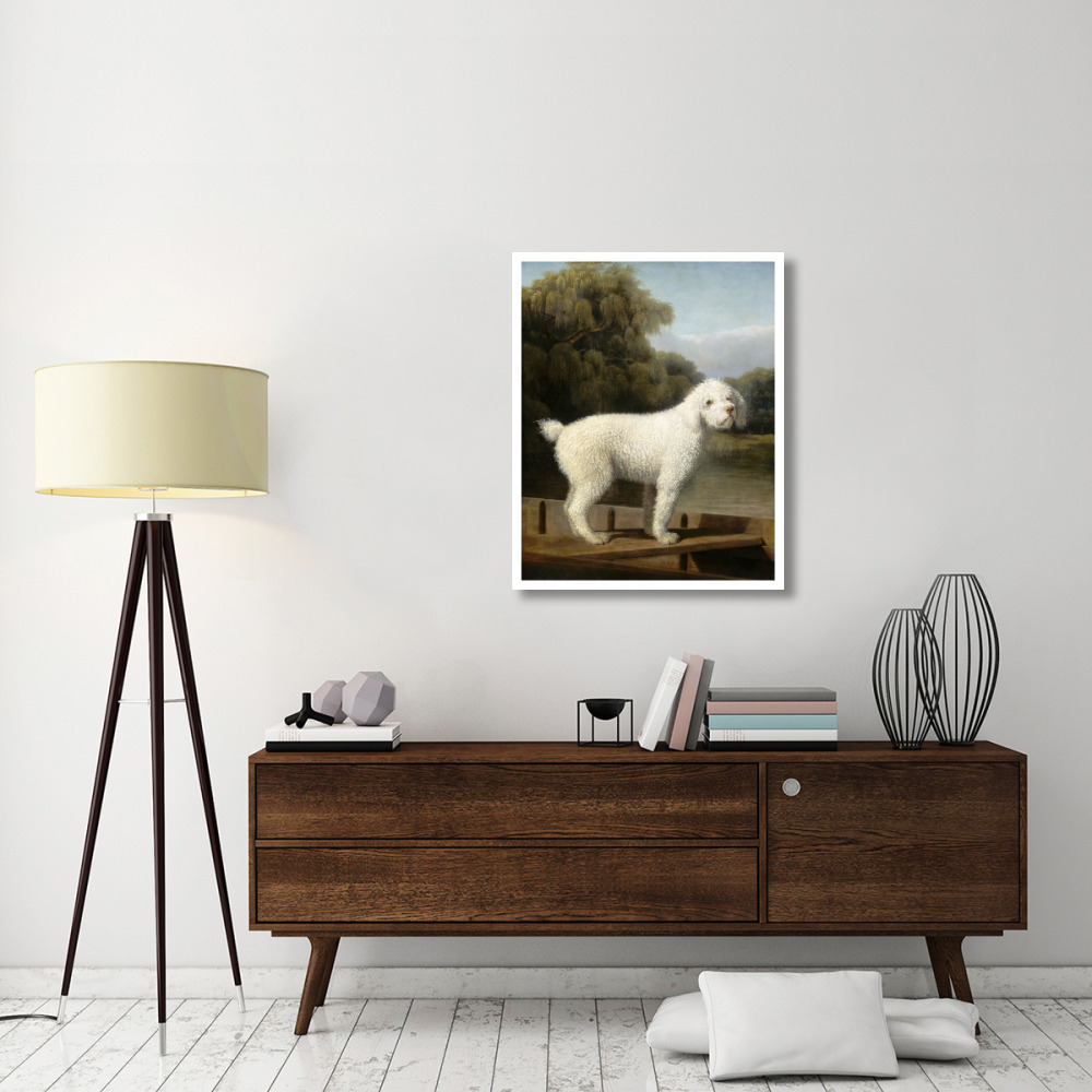 White Poodle in a Punt, c. 1780-Paper Art-30&quotx37"
