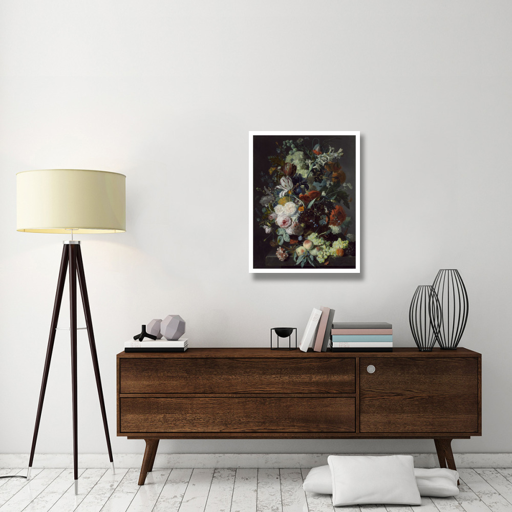 Still Life with Flowers and Fruit, c. 1715-Paper Art-26&quotx34"