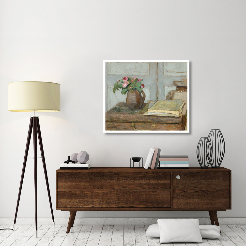 The Artist's Paint Box and Moss Roses, 1898-Paper Art-42&quotx36"