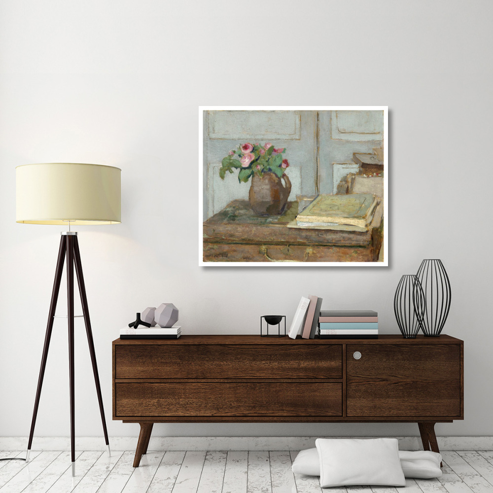 The Artist's Paint Box and Moss Roses, 1898-Paper Art-46&quotx39"
