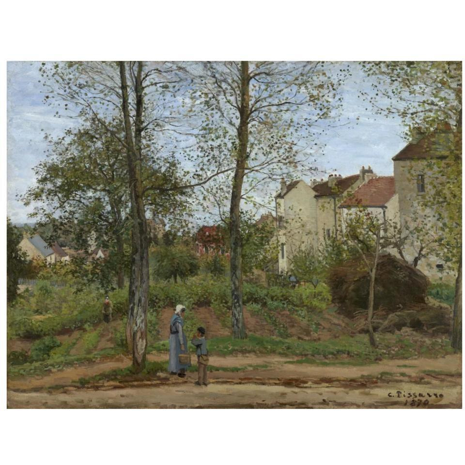 Houses at Bougival (Autumn)-Paper Art-34&quotx26"