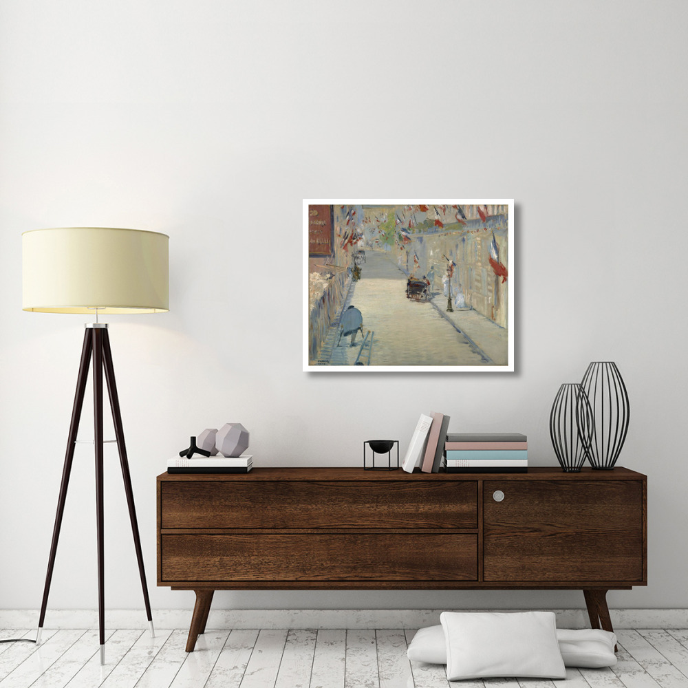 The Rue Mosnier with Flags-Paper Art-37&quotx30"