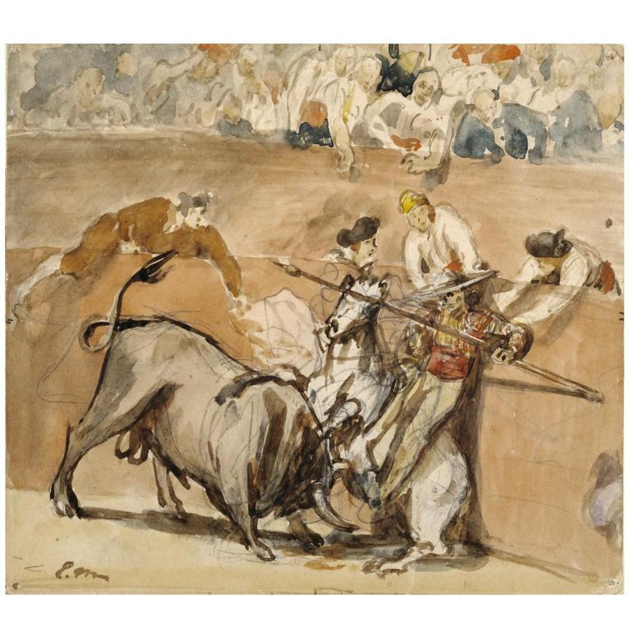Bullfight-Paper Art-18&quotx16"