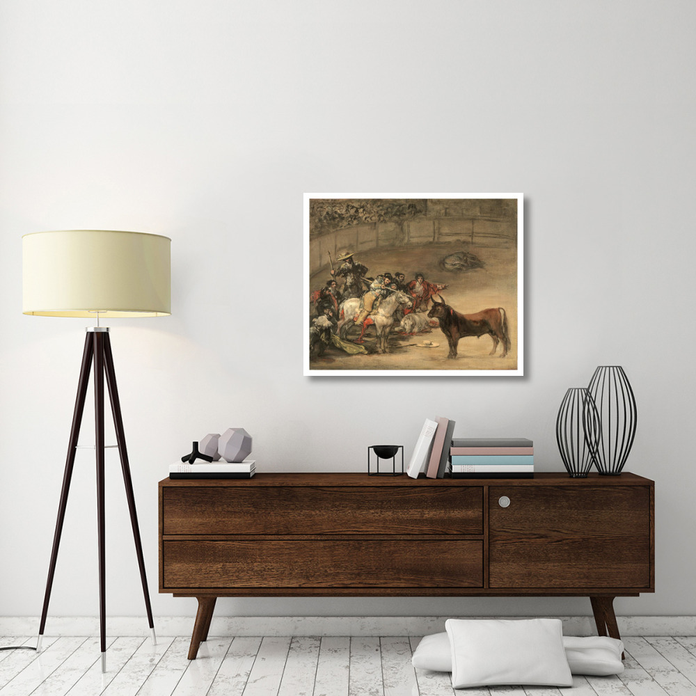 Bullfight, Suerte de Varas-Paper Art-38&quotx32"