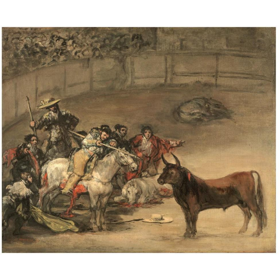 Bullfight, Suerte de Varas-Paper Art-46&quotx38"