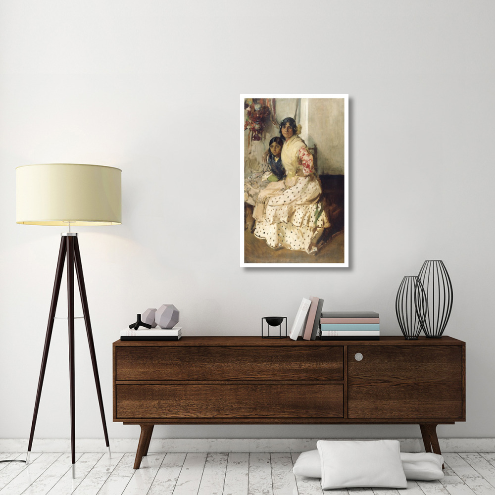 Pepilla the Gypsy and Her Daughter-Paper Art-26&quotx42"