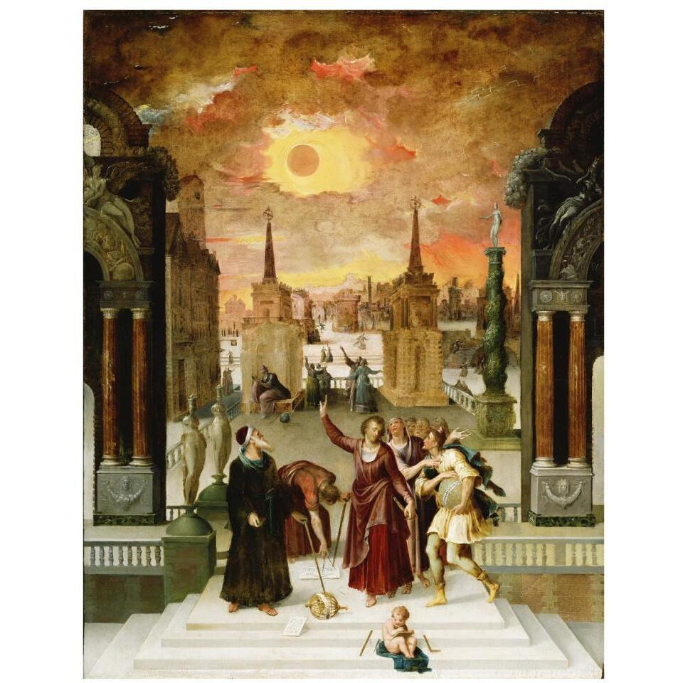 Dionysius the Areopagite Converting the Pagan Philosophers-Paper Art-26&quotx34"