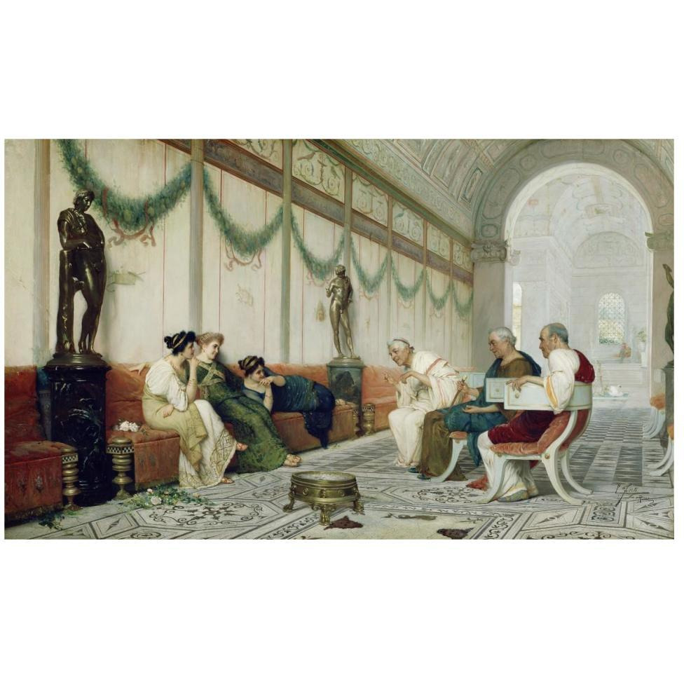 Interior of Roman Building with Figures-Paper Art-46&quotx28"