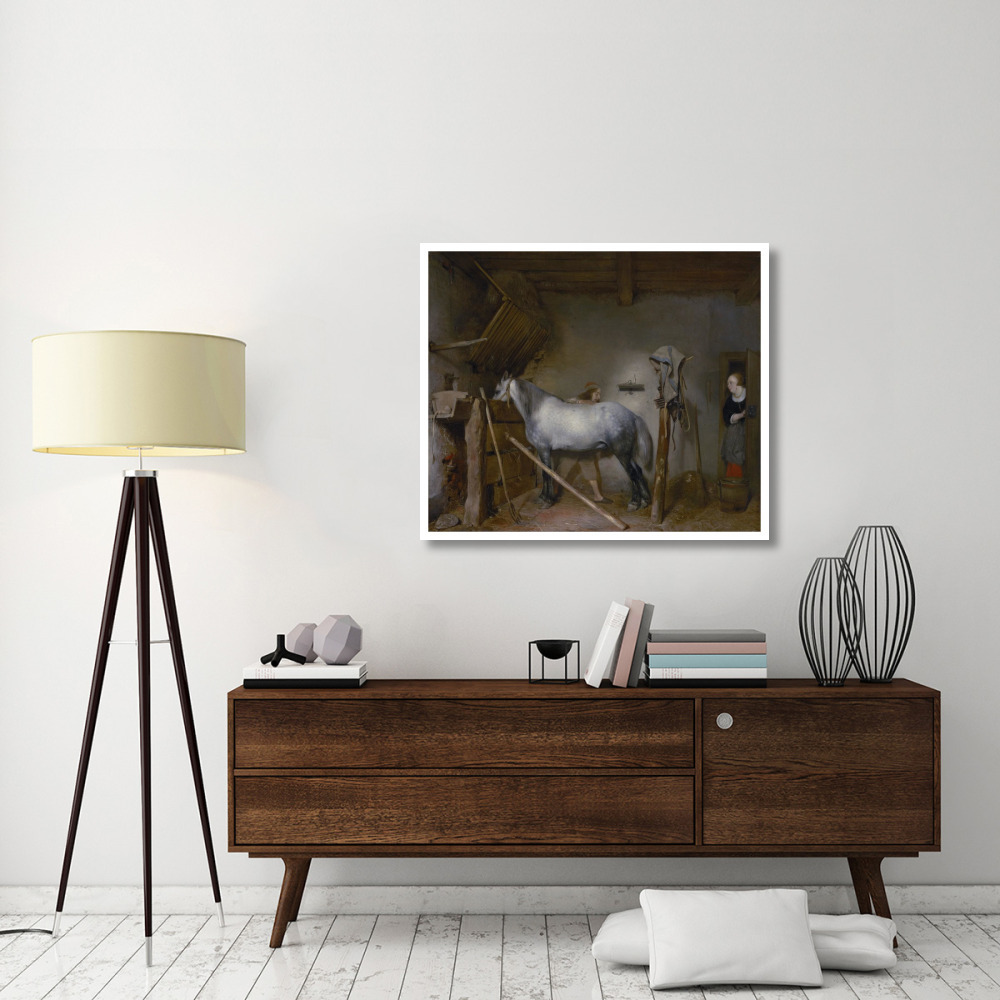 Horse Stable-Paper Art-42&quotx36"