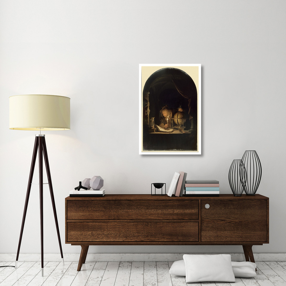 Astronomer by Candlelight, late 1650s-Paper Art-26&quotx38"