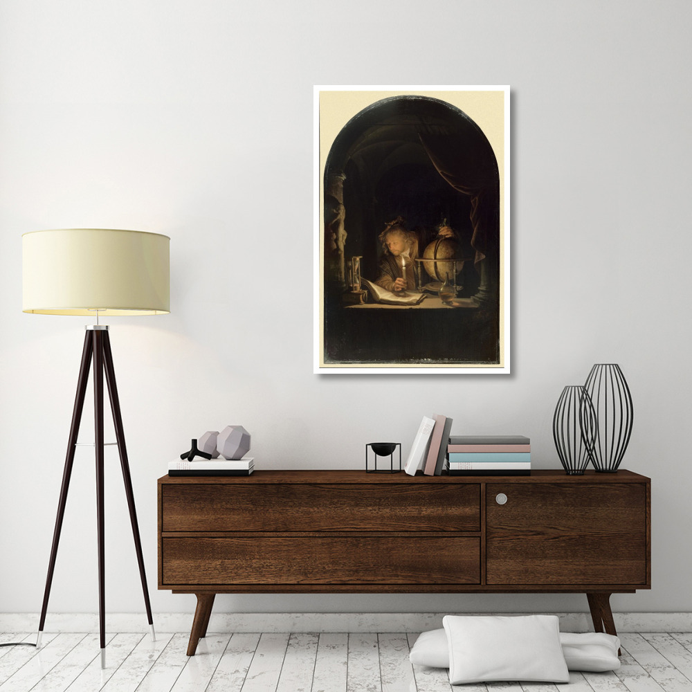 Astronomer by Candlelight, late 1650s-Paper Art-34&quotx50"