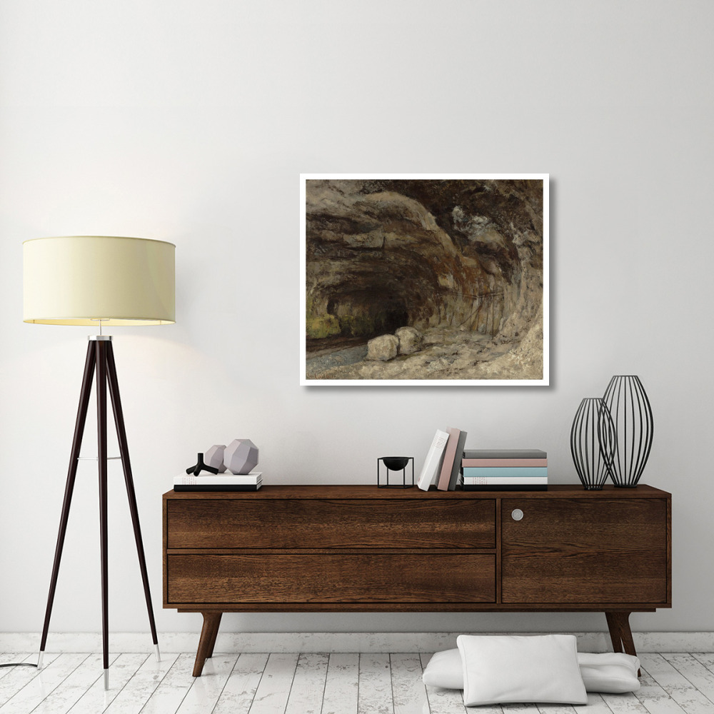 Grotto of Sarrazine near Nans-sous-Sainte-Anne-Paper Art-42&quotx36"