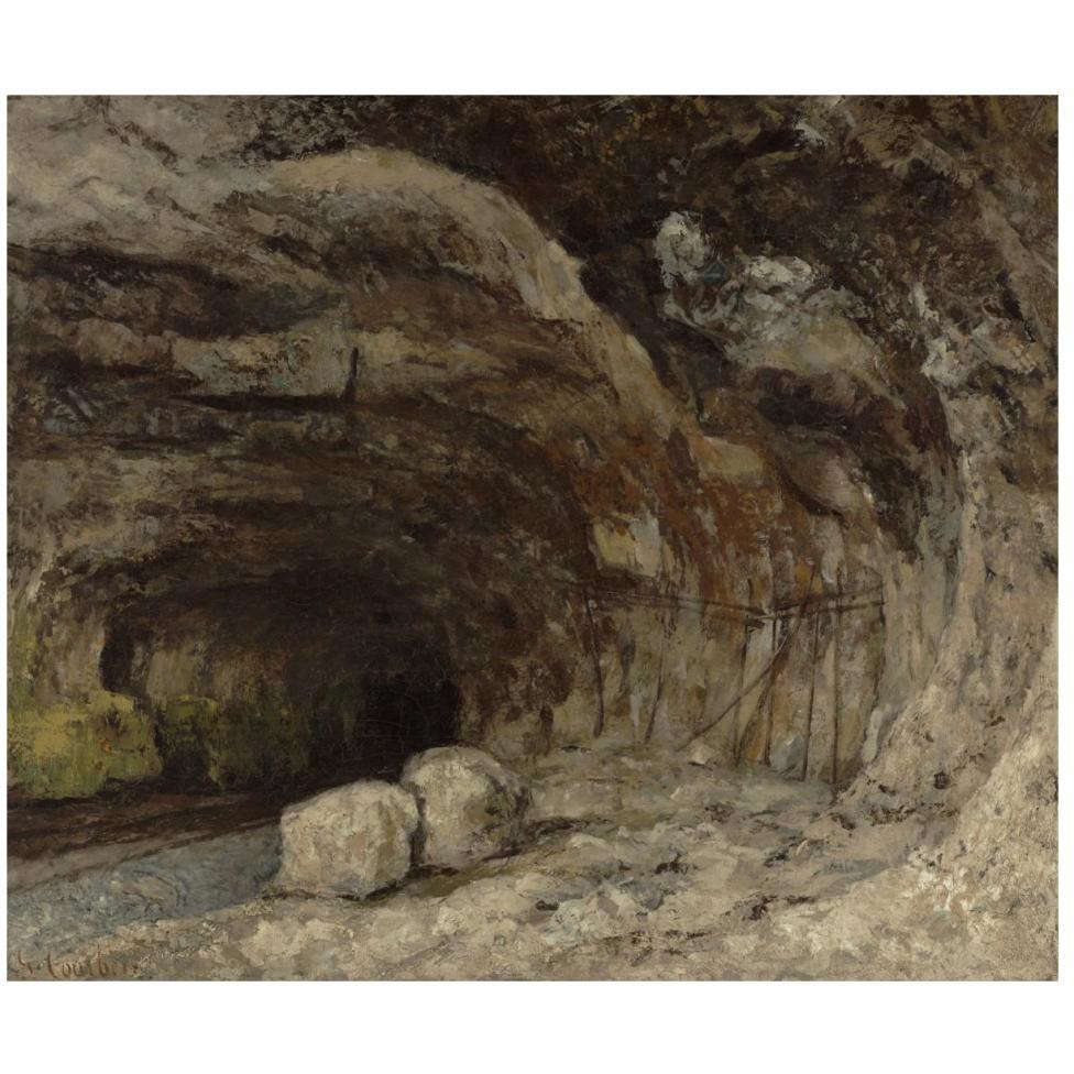 Grotto of Sarrazine near Nans-sous-Sainte-Anne-Paper Art-46&quotx39"