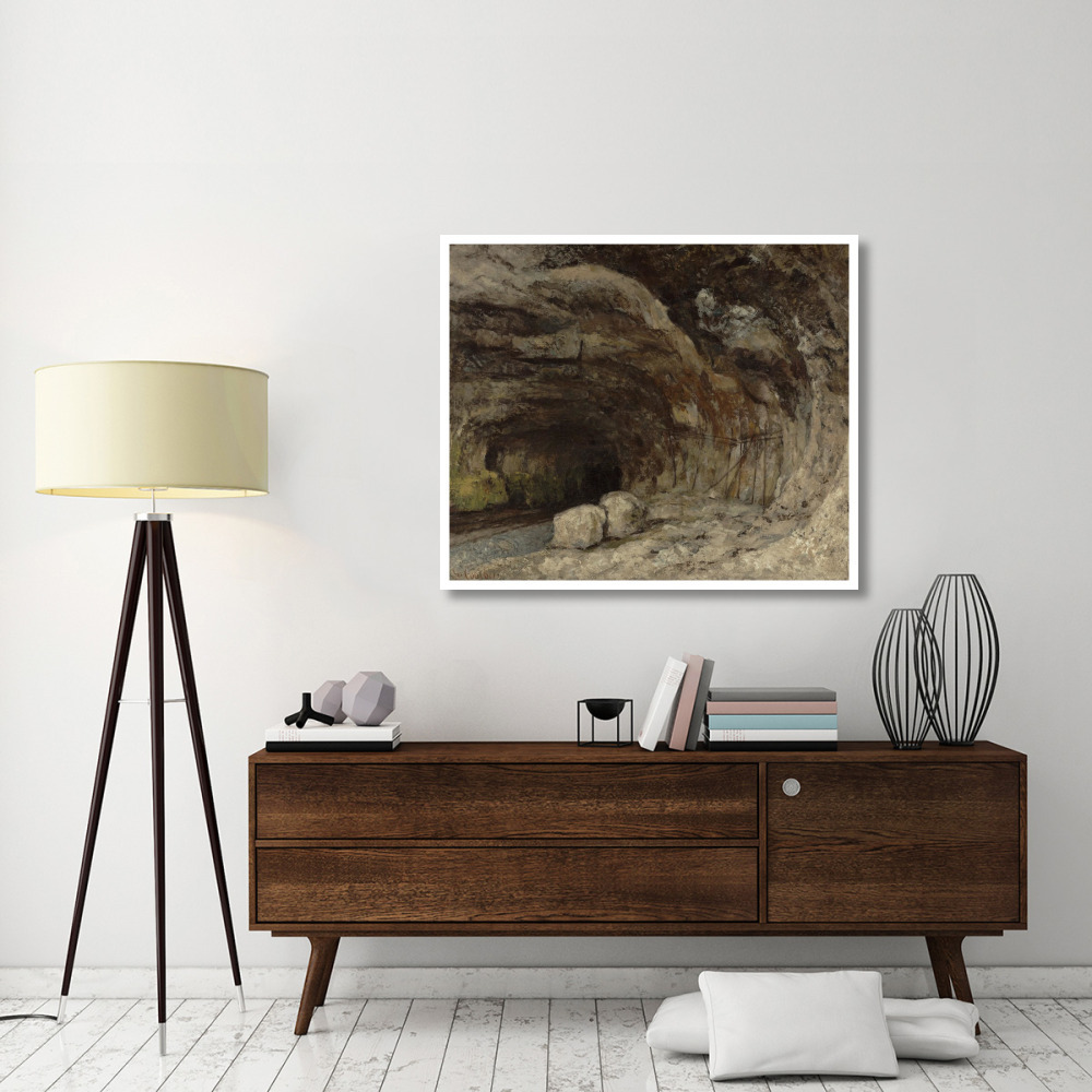 Grotto of Sarrazine near Nans-sous-Sainte-Anne-Paper Art-46&quotx39"