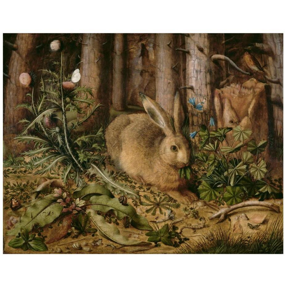 A Hare in the Forest-Paper Art-22&quotx18"