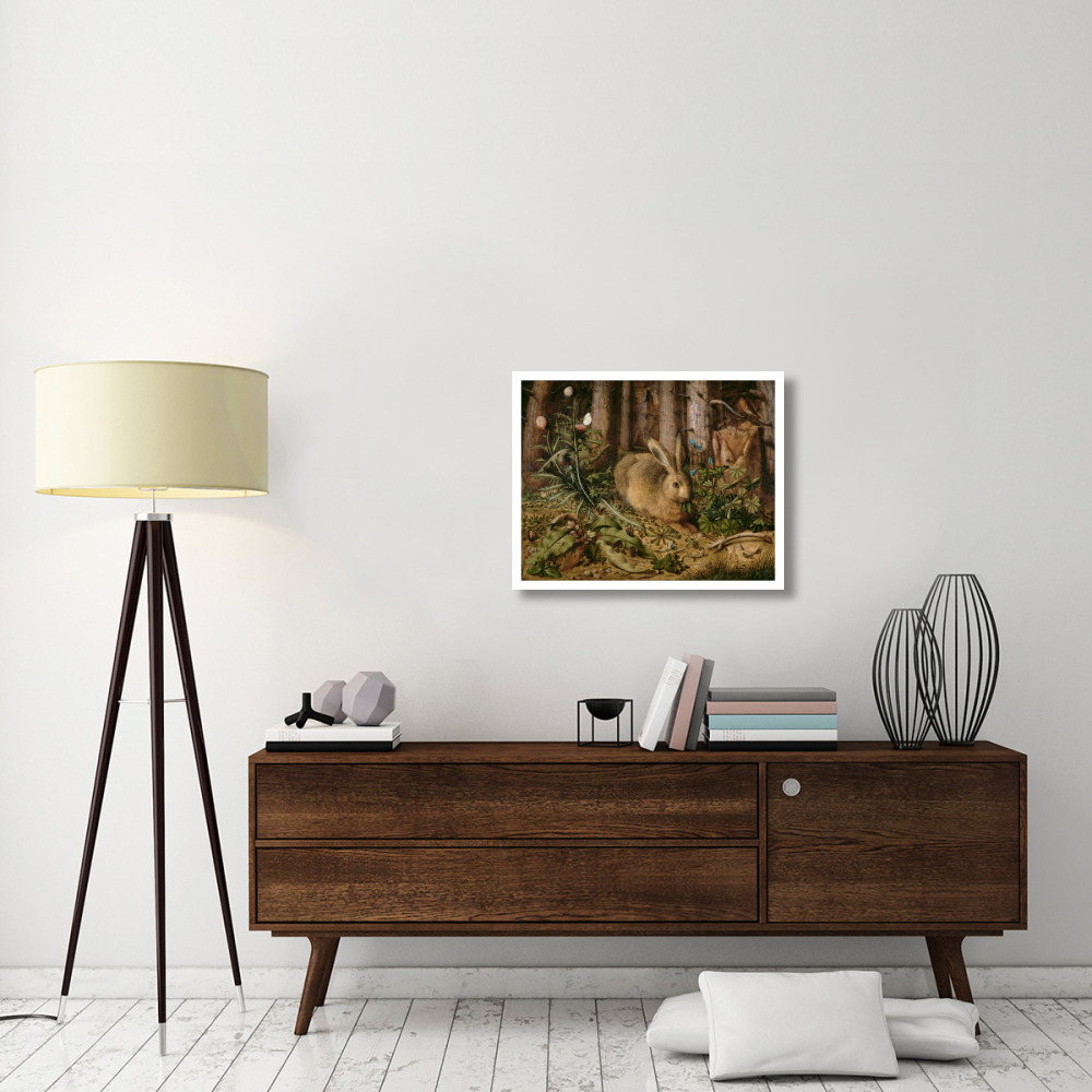 A Hare in the Forest-Paper Art-30&quotx24"