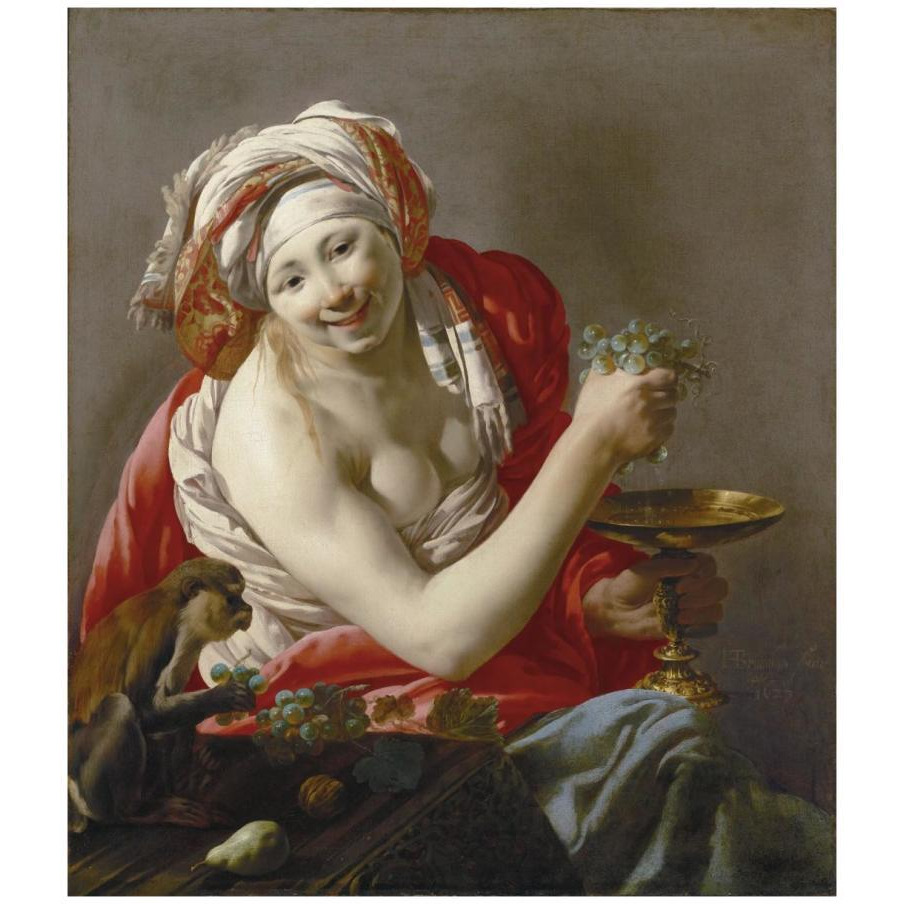 Bacchante with an Ape-Paper Art-16&quotx18"