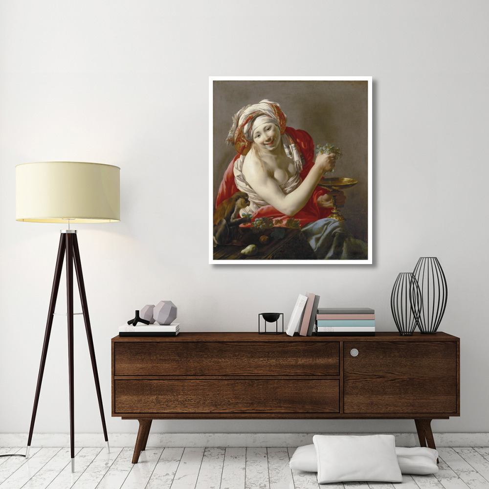 Bacchante with an Ape-Paper Art-40&quotx46"